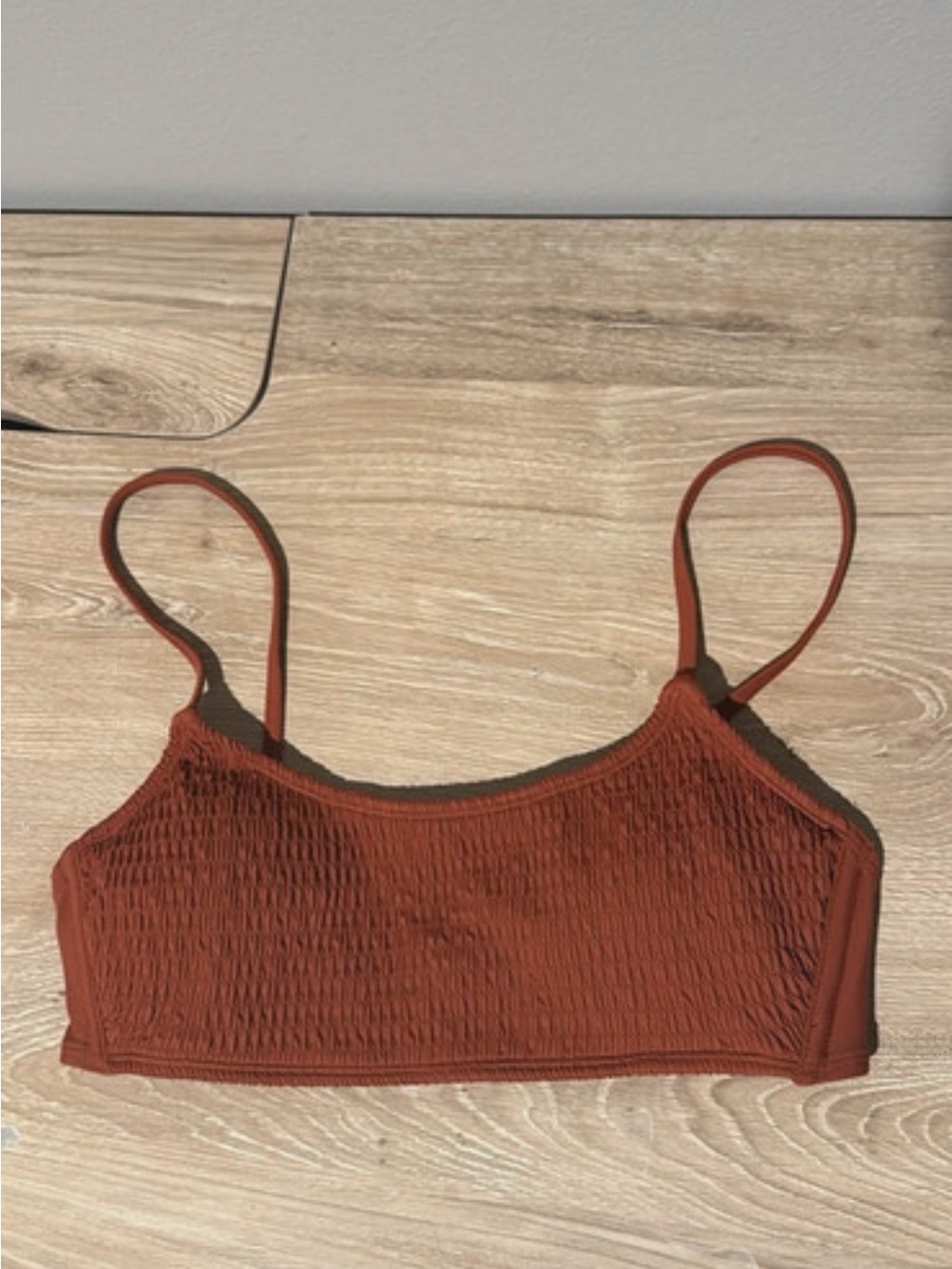 Target Rust Smocked Bikini Top